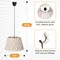 Vintiquewise Decorative Fabric Pendant Lampshade with Swirl Design – Modern Bohemian & Minimalist Hanging Ceiling Light Shade for Bedroom Living Room Kitchen and Dining Room